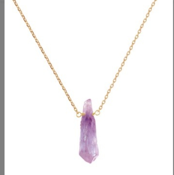 Divine Karma Jewelry - Lavender Quartz & Gold Pendant Necklace
